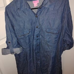 She's Cool Blue Cotton Top